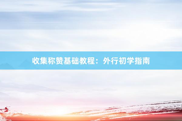 收集称赞基础教程：外行初学指南