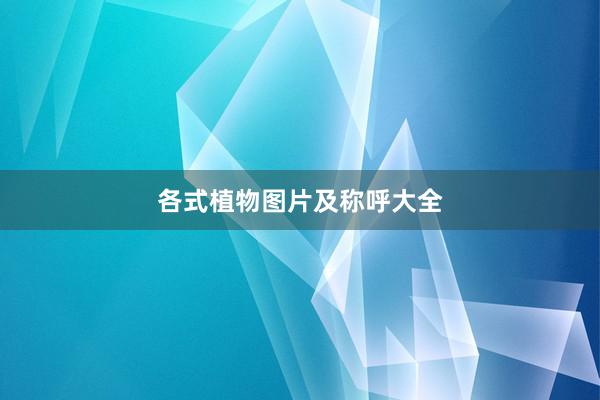 各式植物图片及称呼大全