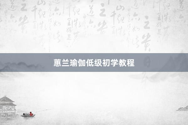 蕙兰瑜伽低级初学教程